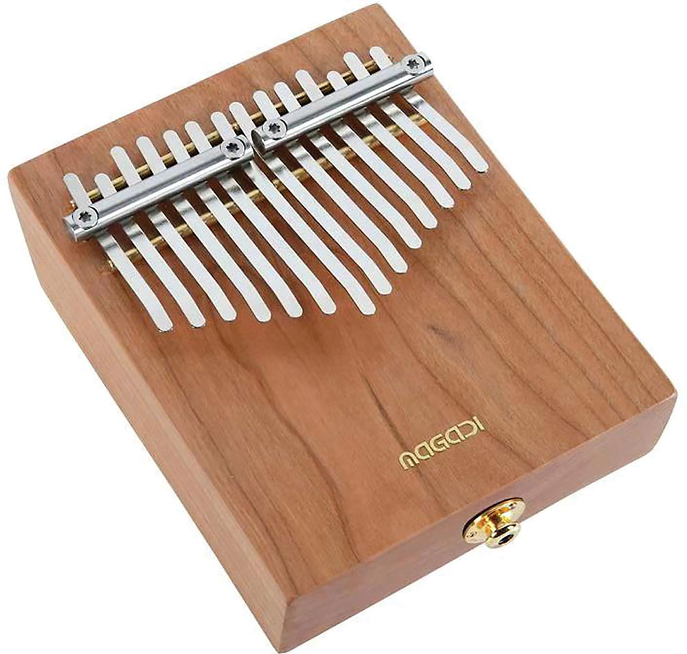 Magadi M14 14 Note Kalimba in Cherry Special steel tongue with copper tone bars