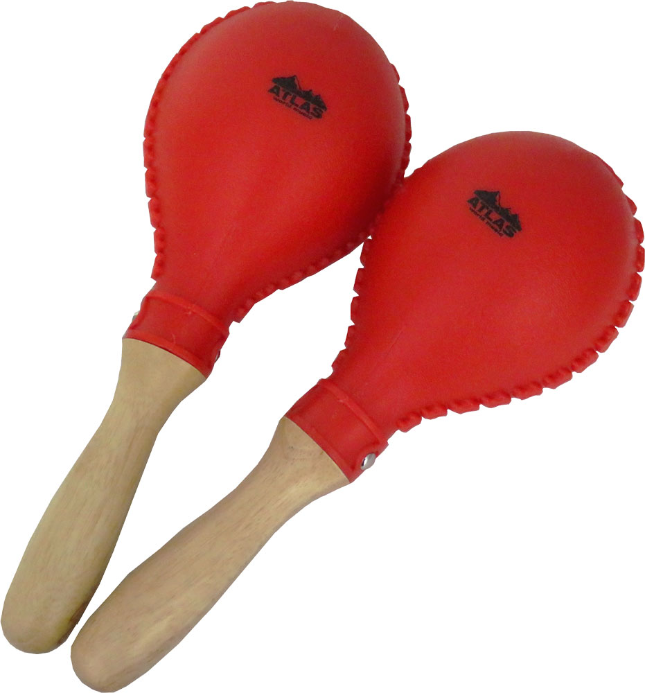 Atlas AP-L620 Plastic Maracas, Red With plastic heads for a loud percussive attack!