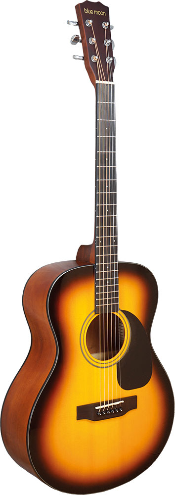 Blue Moon BG-34T Orchestral Guitar, 3 TSB Spruce top with sapele back and sides. High gloss 3 tone sunburst finish