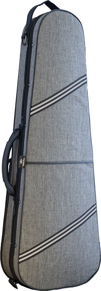 Viking VVC-010 Full Size Shaped Violin Case Deluxe foam case with quality grey oxford cloth exterior with half music pocket