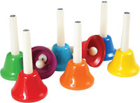 Atlas Colored Hand Bells, Set of 8