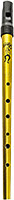 Clarke Sweetone High D Whistle, Gold Traditional tapering tin tube with moulded black plastic mouthpiece