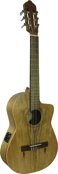 Carvalho Koa 3/4 3/4 Classical Electro Guitar Acacia top. Acacia back and sides. Cutaway body with P/U and EQ system