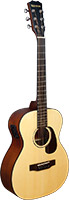 Blue Moon BG-24EN 3/4 OM Size Guitar, Natural Spruce top with mahogany back and sides with EQ. Open pore finish