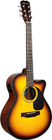 Blue Moon BG-34ET Electro Acoustic Guitar, S/B Spruce top with sapele body. Mini jumbo sized body with cutaway and pick-up