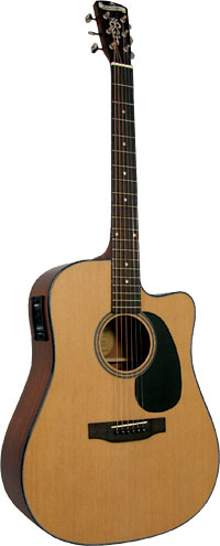 Blueridge BR-40CE Dreadnought Guitar, Electro Contemporary Series. Solid sitka spruce top. Cutaway body with pick-up