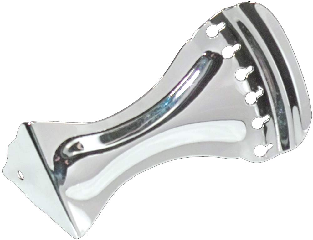Golden Gate DP-110 Resonator Guitar Tailpiece Traditional style tailpiece, made from brass and richly chrome-plated