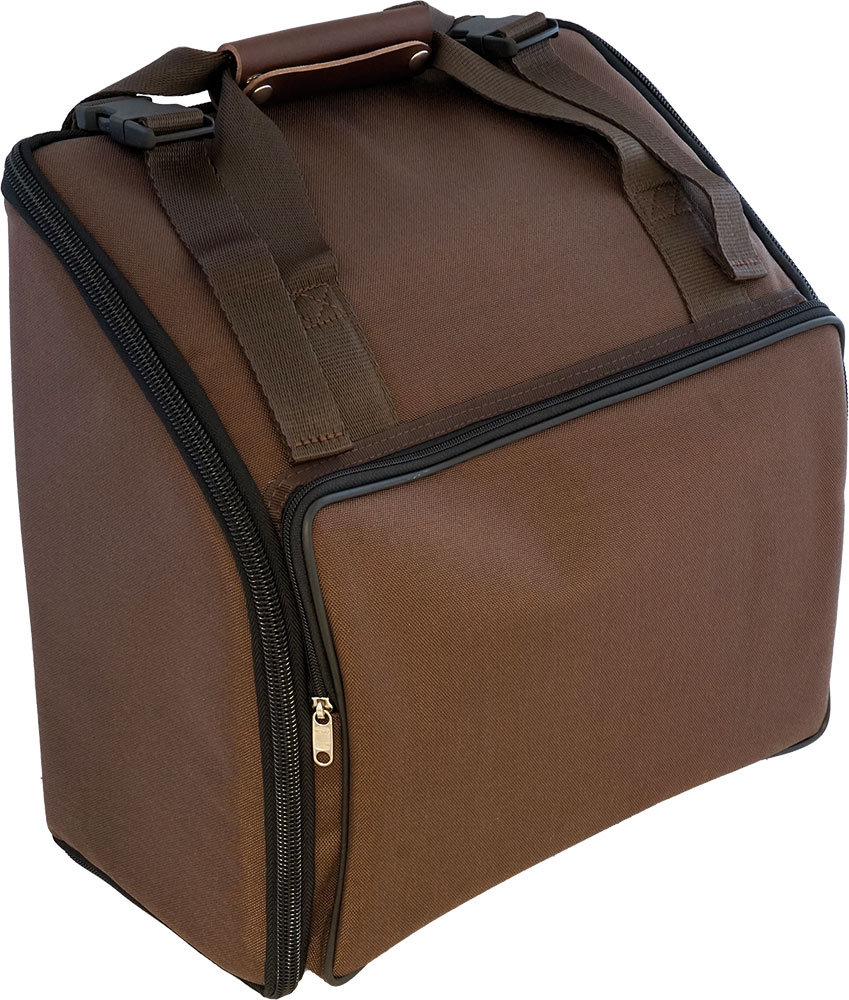 Manifatture MB-45 Italian Made Melodeon Bag Ideal for most 2 and 2.5 row melodeons. 1000 denier brown cordura fabric