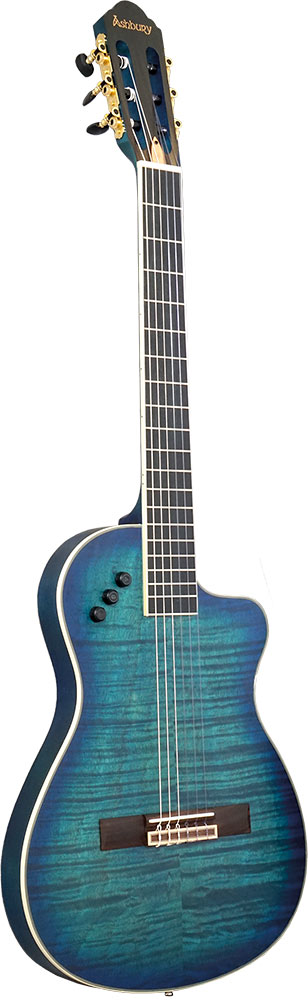 Ashbury AGC-333EC Electro Classical Guitar Okoume plywood with flamed maple top. Onboard pick-up and controls