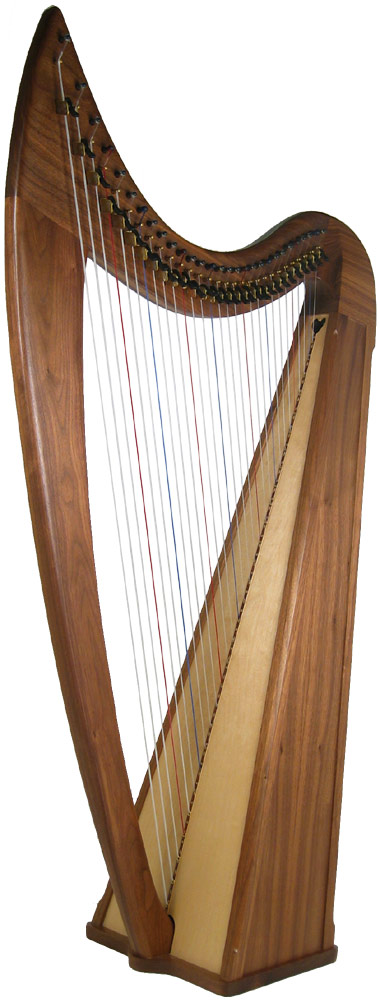 Stoney End Lorraine 29 String Harp, High Headed 4 octaves from 5th octave G to G'', 1220mm tall