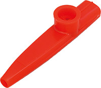 Atlas KA-1 Red Plastic Kazoo Single, Red Brightly colored kazoo