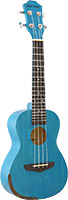 Blue Moon BU-10 Concert Uke, Hand Rubbed Linden wood body with a hand rubbed matt blue finish