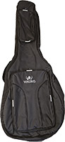 Viking VGB-20-J Deluxe Jumbo Guitar Bag Tough 600D black nylon outer with 10mm padding.Also fits 12 String guitars