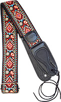 Viking VGS-64 Cotton Guitar Strap.Red Flower