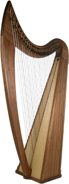 Stoney End Lorraine 29 String Harp, High Headed